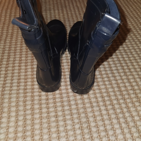 Coach "Lester"  Navy Size 7 Rain Boots with Buckle - Picture 6 of 7